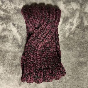 Burgundy and black headband